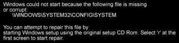 boot reg corrupt